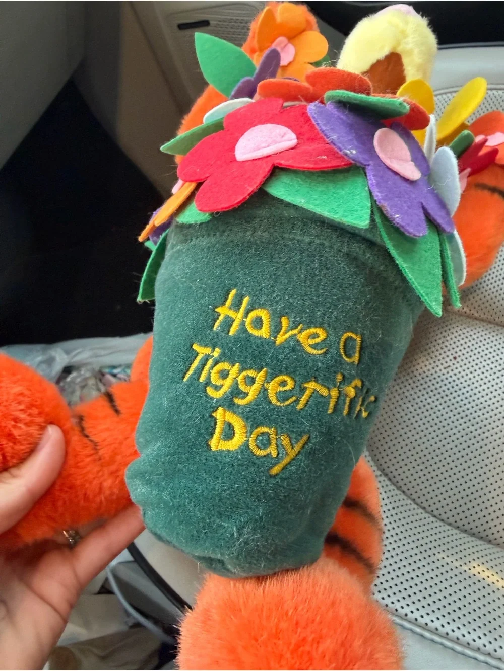 Vintage Disney Plush Orange Tigger Flower Toy - possible legs
